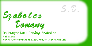 szabolcs domany business card