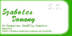 szabolcs domany business card